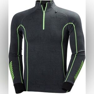 Men’s Helly Hansen Warm Freeze Gray Quarter Zip Sweater Size XL Merino Wool